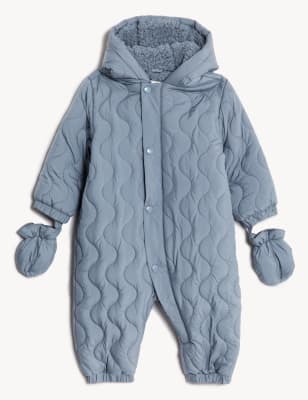 

Boys M&S Collection Quilted Snowsuit (0-3 Yrs) - Charcoal Mix, Charcoal Mix