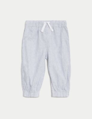 

Boys M&S Collection Linen Rich Trousers (0-3 Yrs) - Charcoal Mix, Charcoal Mix
