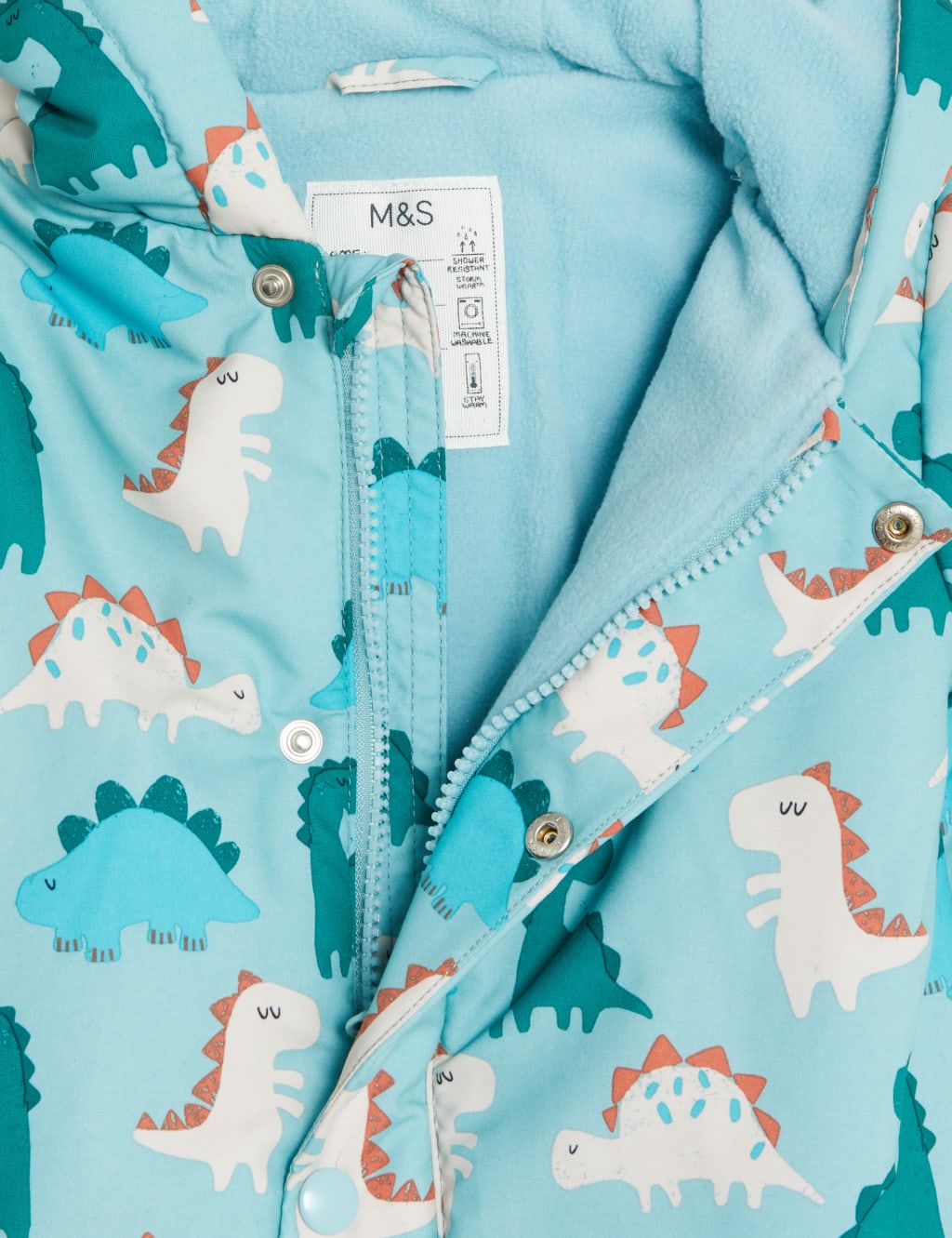 Hooded Dinosaur Print Snowsuit (0-3 Yrs) image 4