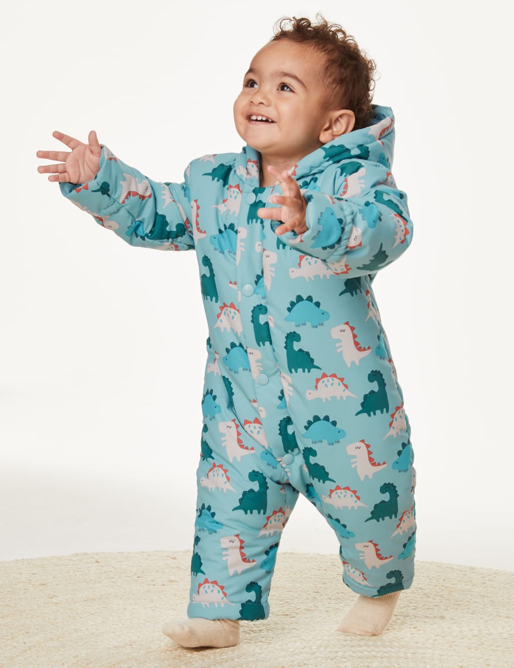 Hooded Dinosaur Print Snowsuit (0-3 Yrs) image 6