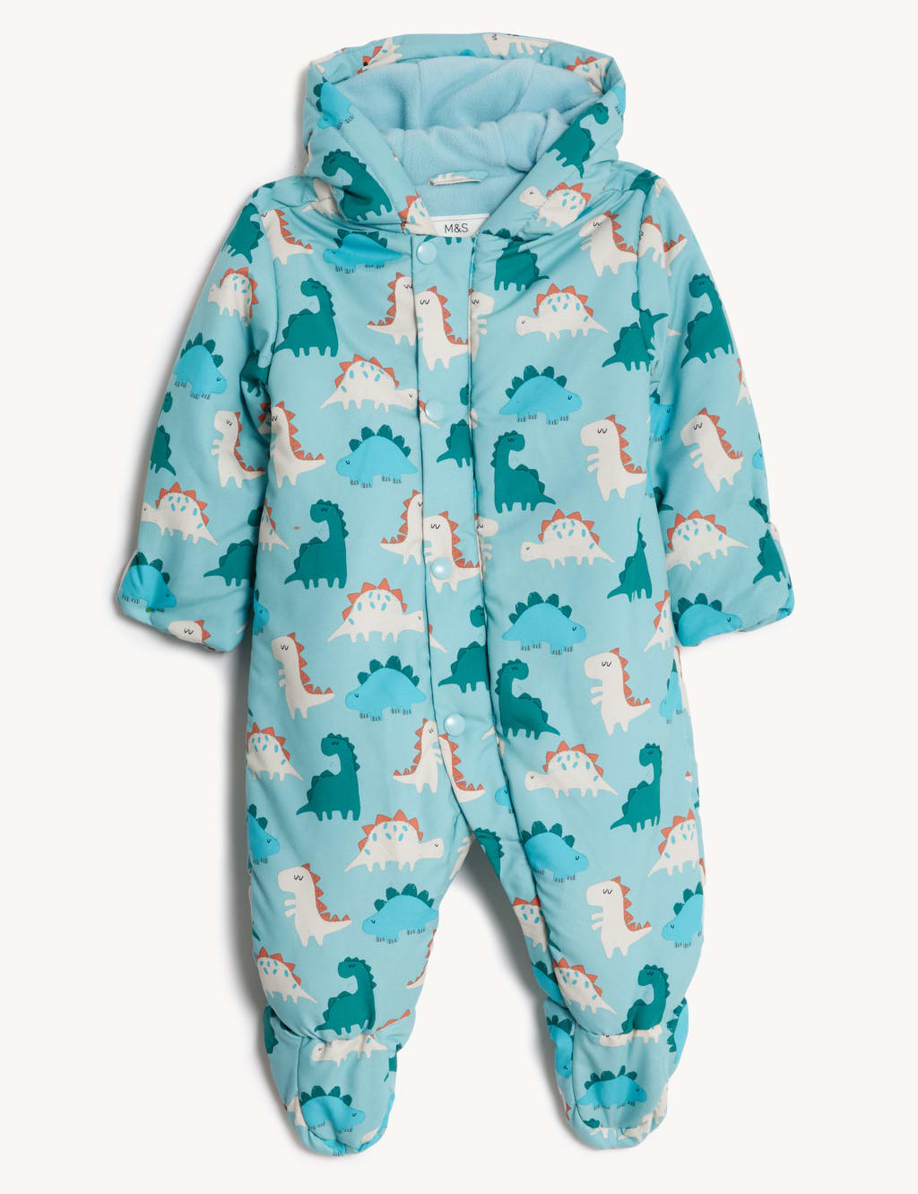 Hooded Dinosaur Print Snowsuit (0-3 Yrs) image 2