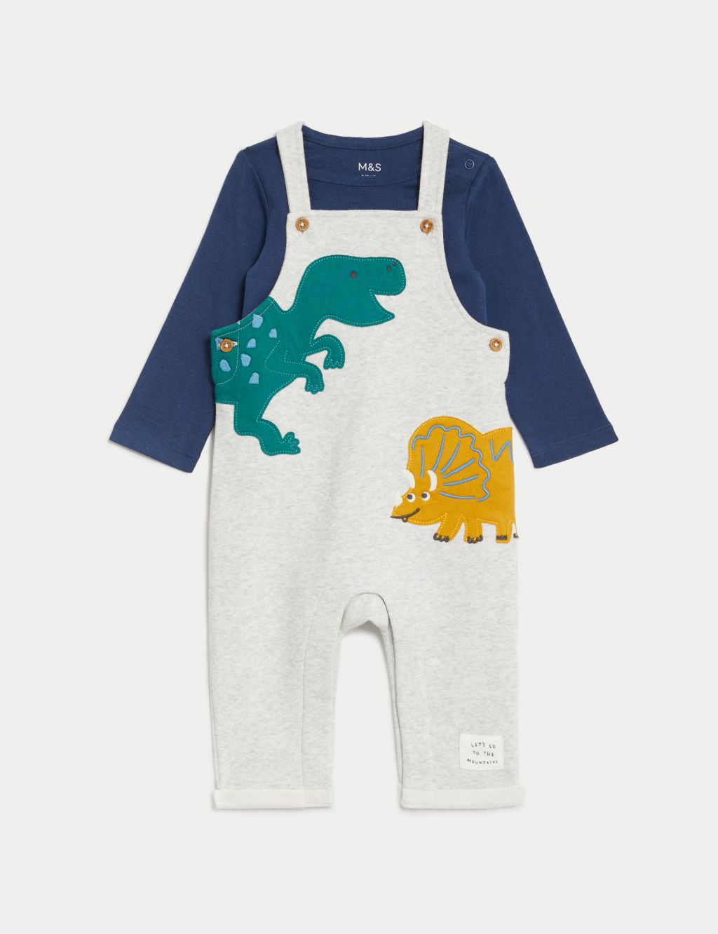 2pc Cotton Rich Dinosaur Outfit (0-3 Yrs)