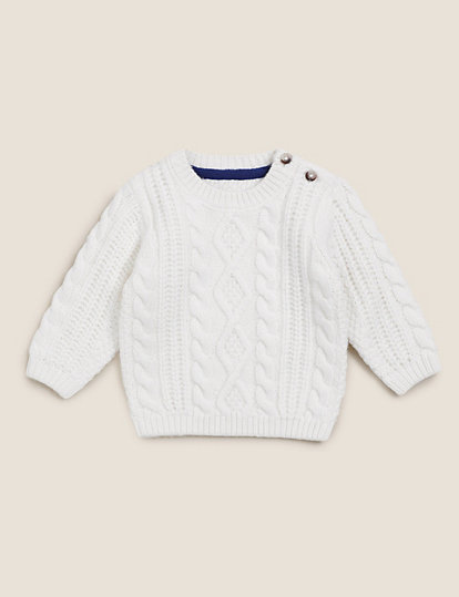 Cotton Cable Knit Jumper (0-3 Yrs)