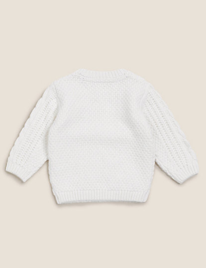 Cotton Cable Knit Jumper (0-3 Yrs)