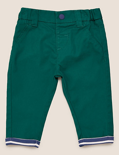 Pure Cotton Twill Trousers