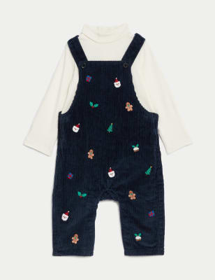 

Boys M&S Collection 2pc Pure Cotton Christmas Outfit (0-3 Yrs) - Navy Mix, Navy Mix