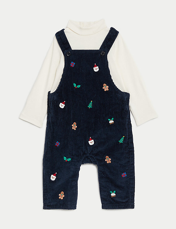 2pc Pure Cotton Christmas Outfit (0-3 Yrs) - ES