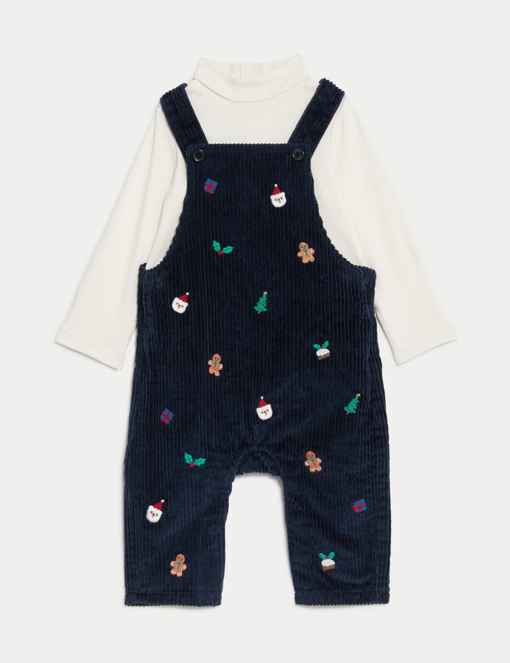 2pc Pure Cotton Christmas Outfit (0-3 Yrs) image 1