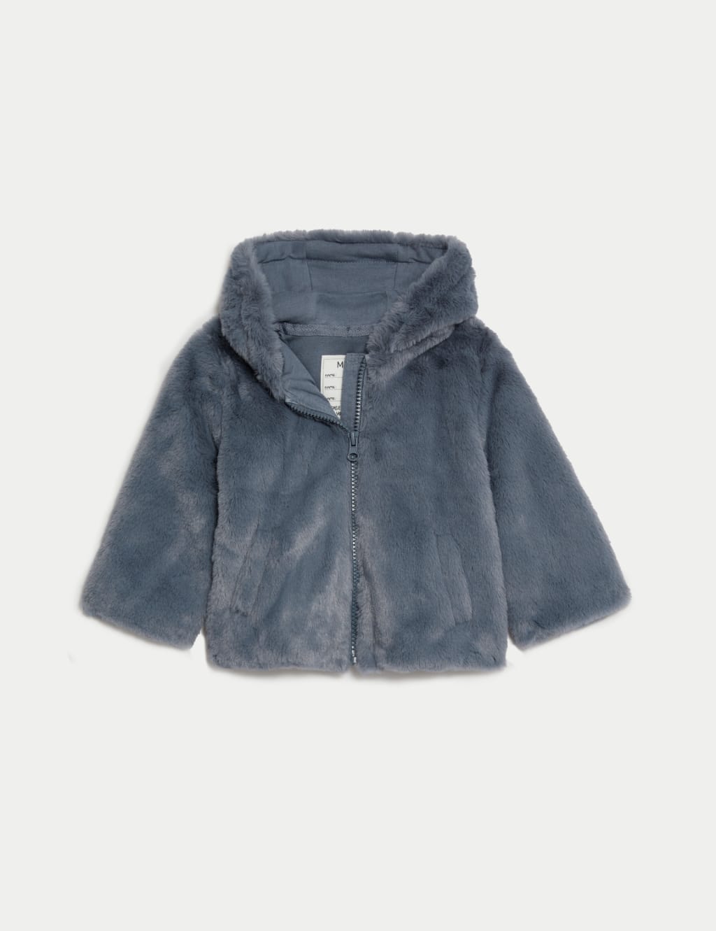 Hooded Faux Fur Jacket (0-3 Yrs) image 2