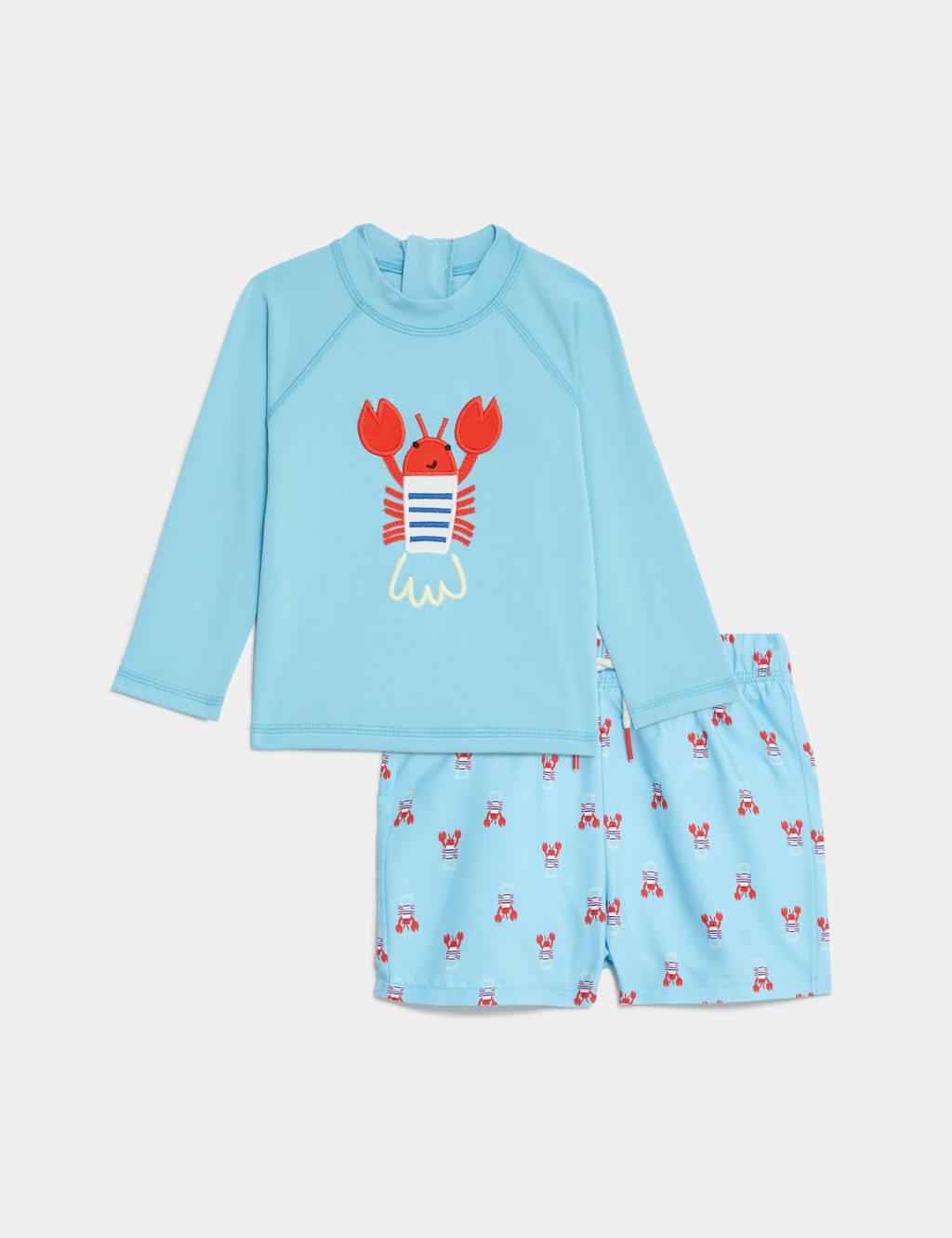 2pc Lobster Long Sleeve Swim Set (0-3 Yrs)