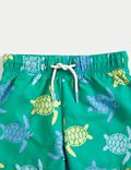 2 件套海龟图案长袖游泳套装（0-3 岁）