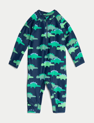 M&S Boys Dinosaur Swim Outfit (0-3 Yrs) - 0-3 M - Blue Mix, Blue Mix