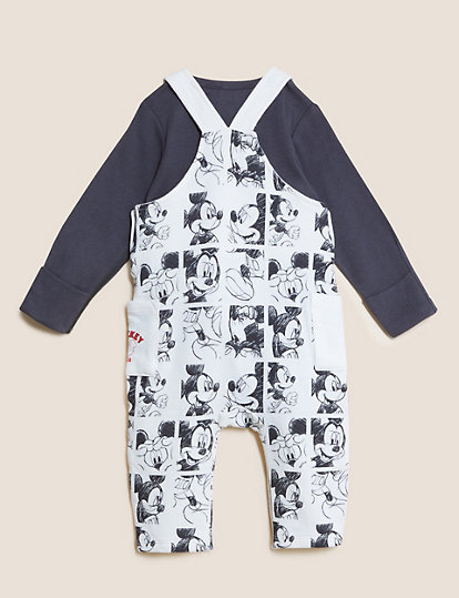 2pc Mickey Mouse™ Dungaree Outfit (0-3 Yrs)