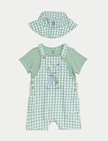 3pc Pure Cotton Peter Rabbit™ Gingham Outfit (0-3 Yrs)