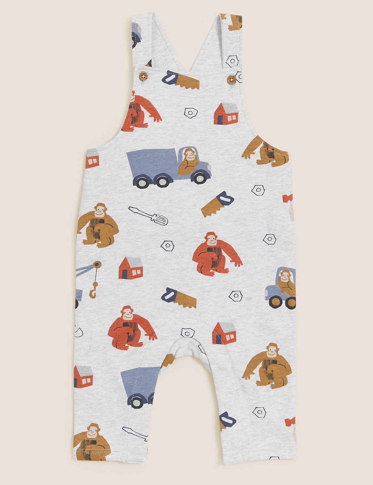 2pc Pure Cotton Monkey Outfit (0-3 Yrs)
