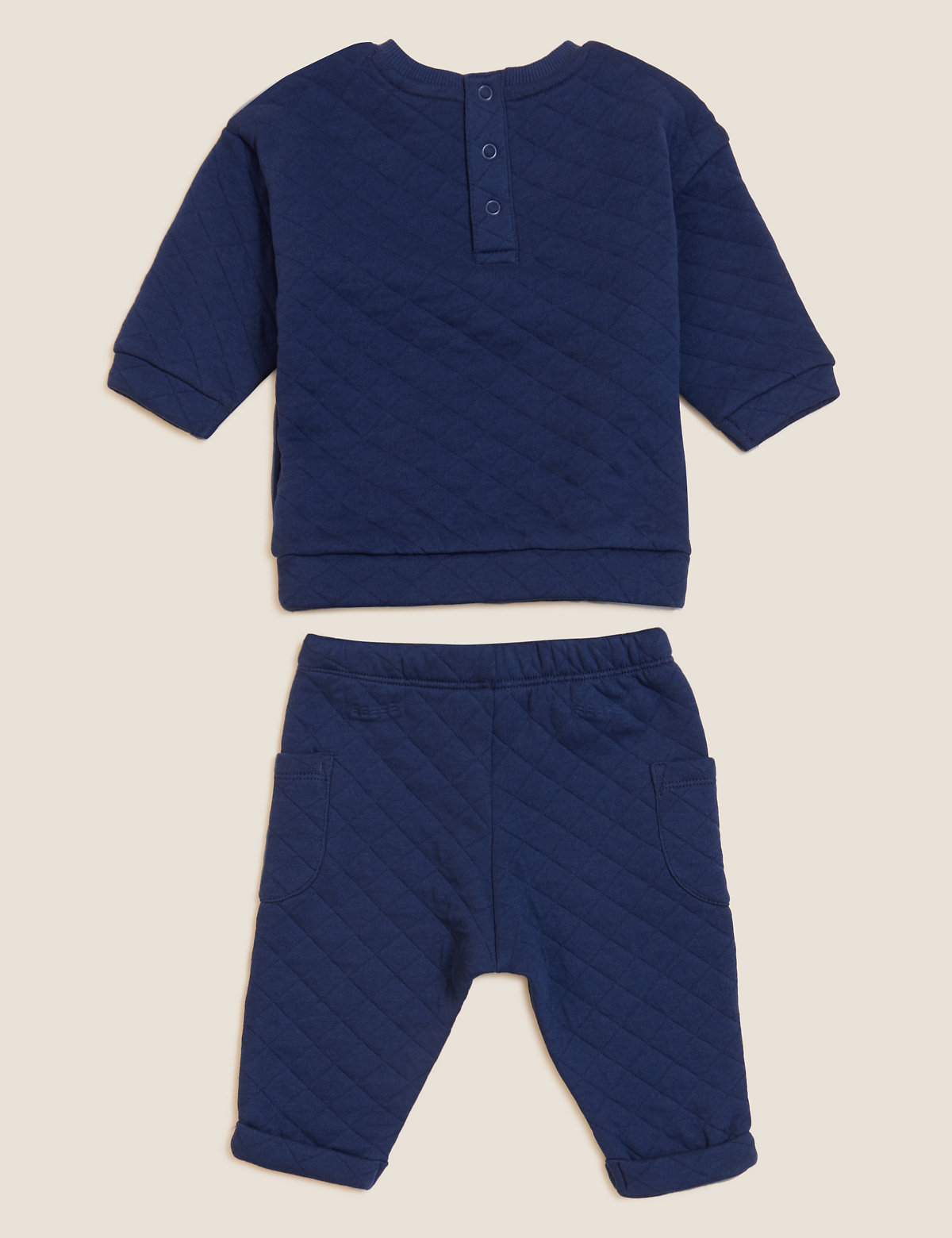 Cotton Rich Quilted Slogan Outfit (0-3 Yrs)