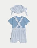 3pc Pure Cotton Peter Rabbit™ Bibshort Outfit (0-3 Yrs)