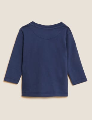 

M&S Collection Top 100% algodón con diseño de bosque (0-3 años) - Navy, Navy