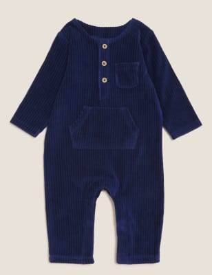 

Boys M&S Collection Cotton Rich All in One (0-3 Yrs) - Navy, Navy