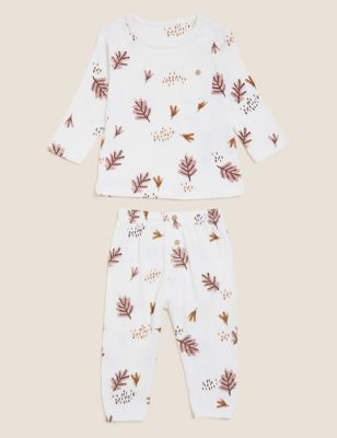 

Boys M&S Collection 2pc Pure Cotton Leaf Print Outfit (0-3 Yrs) - Ivory Mix, Ivory Mix