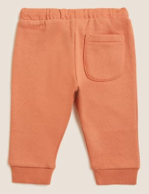 

M&S Collection Jogginghose mit hohem Baumwollanteil und Biebermotiv (0-3 Jahre) - Orange, Orange