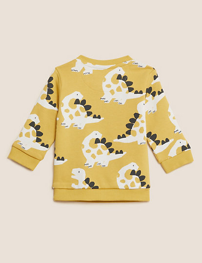 Cotton Rich Dinosaur Sweatshirt (0-3 Yrs)