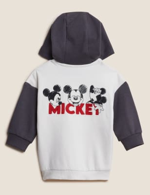 

Unisex,Boys,Girls M&S Collection Cotton Rich Mickey Mouse™ Bomber (0-3 Yrs) - Cream Mix, Cream Mix