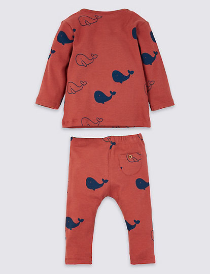 2 Piece Jersey Whale Outfit (7lbs-3 Yrs)