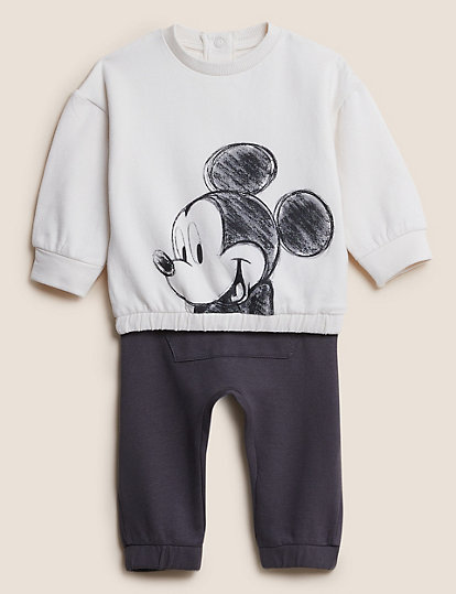 2pc Cotton Rich Mickey Mouse™ Outfit (0-3 Yrs)