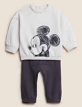 2-delige, katoenrijke Mickey Mouse™-outfit (0-3 jaar)