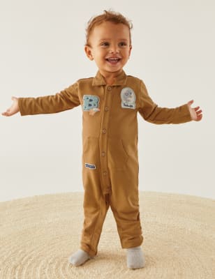 

Boys M&S Collection Cotton Rich All in One (0-3 Yrs) - Butterscotch, Butterscotch