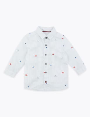 Chemise en coton &agrave; imprim&eacute; voiture