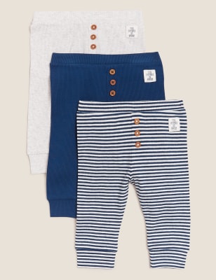 3pk Cotton Rich Leggings (0-3 Yrs)