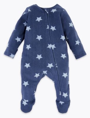 Fleece Star Sleepsuit (7lbs-12 Mths) 