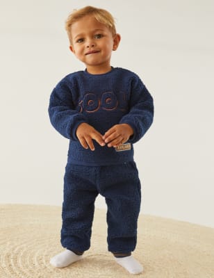 

M&S Collection Pantalón con borreguito (0-3 años) - Indigo, Indigo