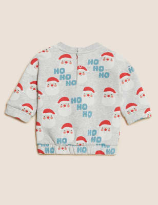 

Boys Cotton Rich Santa Print Sweater (0 - 3 Yrs) - Grey Mix, Grey Mix