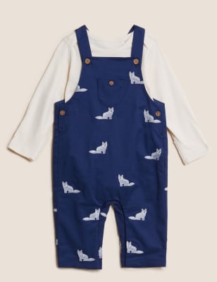 

Boys M&S Collection 2pc Pure Cotton Fox Print Outfit (1-3 Yrs) - Indigo Mix, Indigo Mix