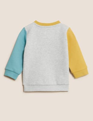 

Boys M&S Collection Cotton Rich Smile Slogan Sweatshirt (0 - 3 Yrs) - Grey Marl, Grey Marl
