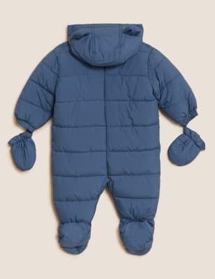 

Boys M&S Collection Stormwear™ Hooded Snowsuit (0-3 Yrs) - Navy, Navy