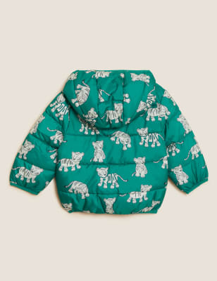 

Boys M&S Collection Lightweight Printed Tiger Padded Jacket (0-3 Yrs) - Green Mix, Green Mix