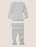 2 Piece Ribbed Knitted Outfit (0-3 Yrs)