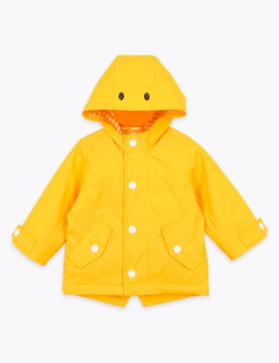 padded raincoat with hood