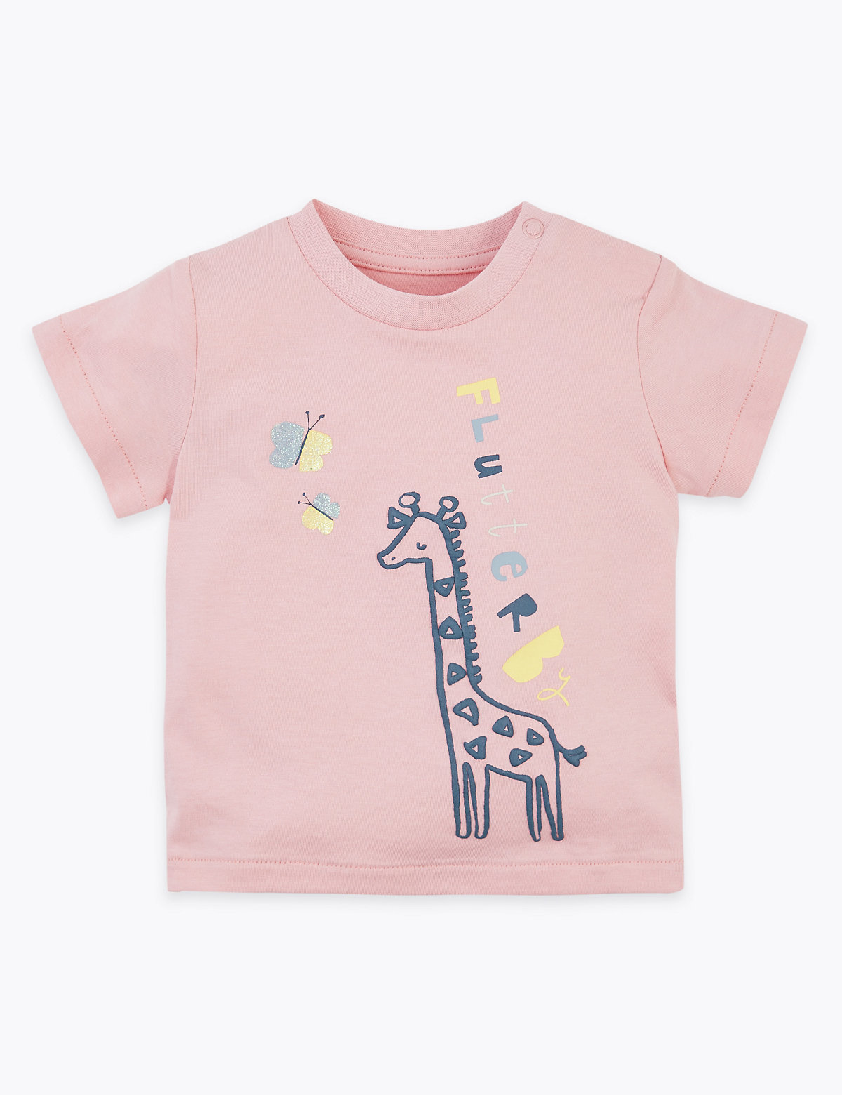 Cotton Giraffe Design T-Shirt (0-3 Yrs)