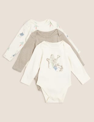 

Unisex,Boys,Girls M&S Collection 3pk Pure Cotton Peter Rabbit™ Bodysuits (7bls-3 Yrs) - Ivory Mix, Ivory Mix