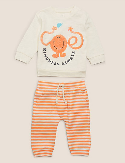 2 Piece Pure Cotton Mr Men™ Outfit (7lbs-3 Yrs)