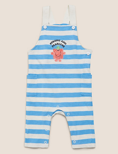 2pc Pure Cotton Mr Men™ Dungaree Outfit (7lbs-3 Yrs )