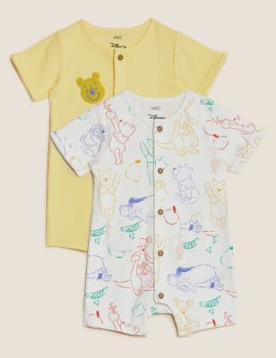 

Boys M&S Collection 2pk Pure Cotton Winnie the Pooh™ Rompers (0-3 Yrs) - Yellow Mix, Yellow Mix