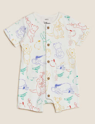 

M&S Collection 2er-Pack Strampler aus reiner Baumwolle mit Winnie the Pooh™-Motiv (0-3 J.) - Yellow Mix, Yellow Mix