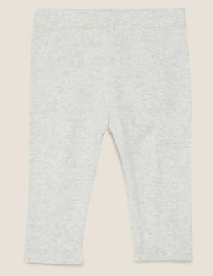 Cotton Rich Ribbed Leggings (0-3 Yrs) | M&S Collection | M&S