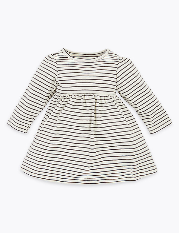 纯棉条纹连衣裙（0-3 岁）